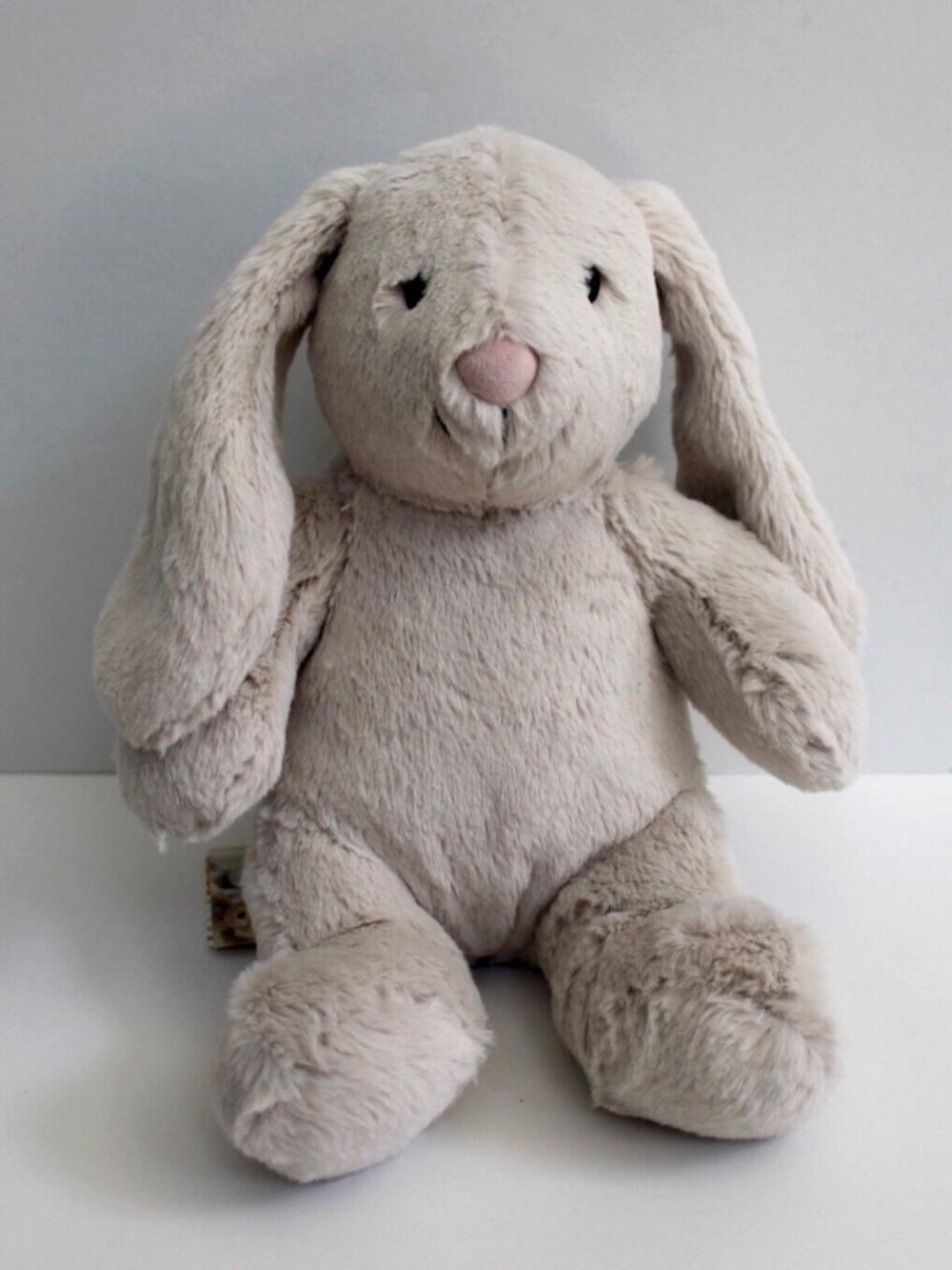 Steiff Hoppie Hase Hare Bunny Light Gray Plush Stuffed Animal Lovey 11" NEW